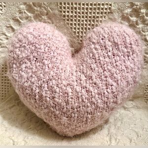 Two Giving Collection Heart 💜 Shaped Pillows by Demdaco One Gray One Pink